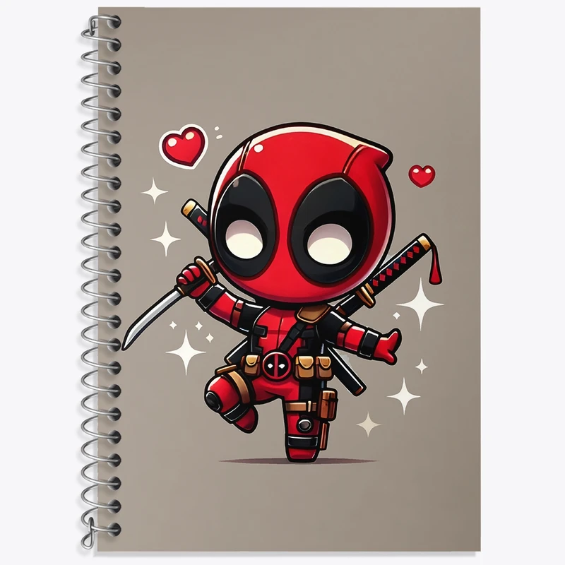 دفتر لغت 50 برگ خندالو طرح ددپول مارول (Marvel) کد N6456