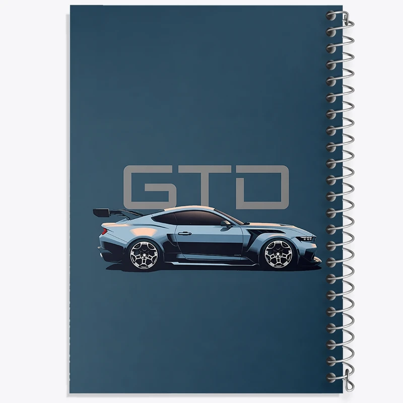 دفتر شطرنجی 50 برگ خندالو طرح ماشین اسپرت (Ford Mustang GTD) کد N7533