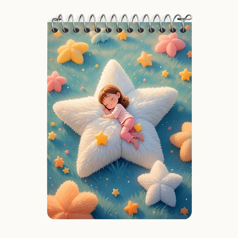 دفتر یادداشت 50 برگ خندالو طرح دخترانه کودکانه کد N6979