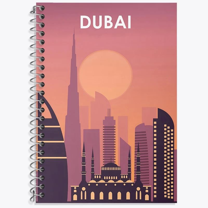 دفتر لغت 50 برگ خندالو طرح دبی (Dubai) کد F4938