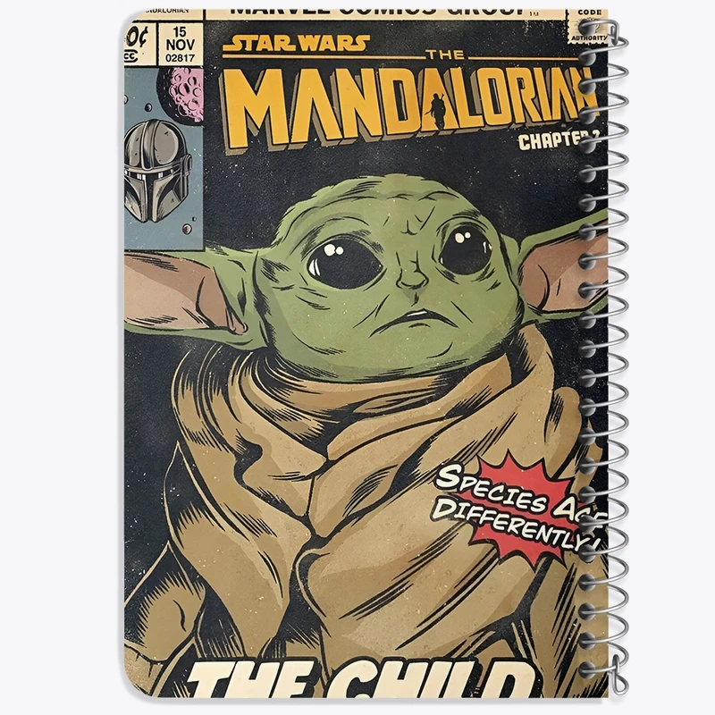 دفتر یادداشت 50 برگ خندالو طرح بیبی یودا (The Mandalorian) کد F13755