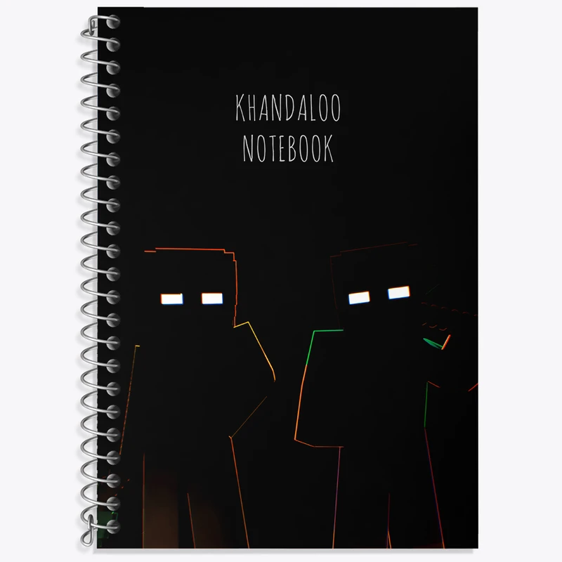 دفتر زبان 50 برگ خندالو مدل دو خط طرح بازی ماینکرافت (Minecraft) کد N8736