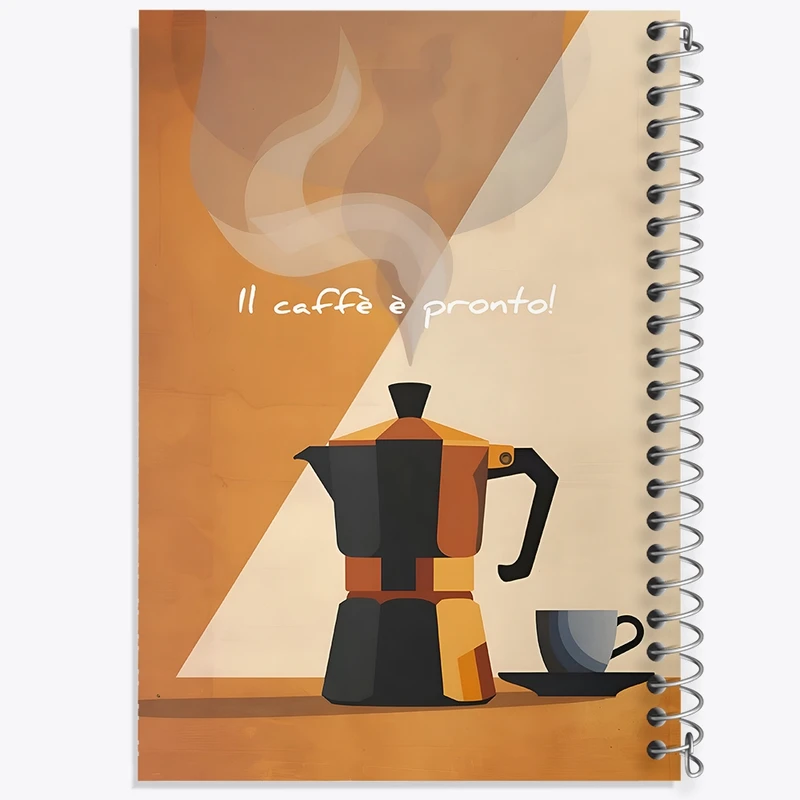 دفتر ژورنال نویسی 50 برگ خندالو مدل نقطه ای طرح قهوه (Coffee) کد F10395