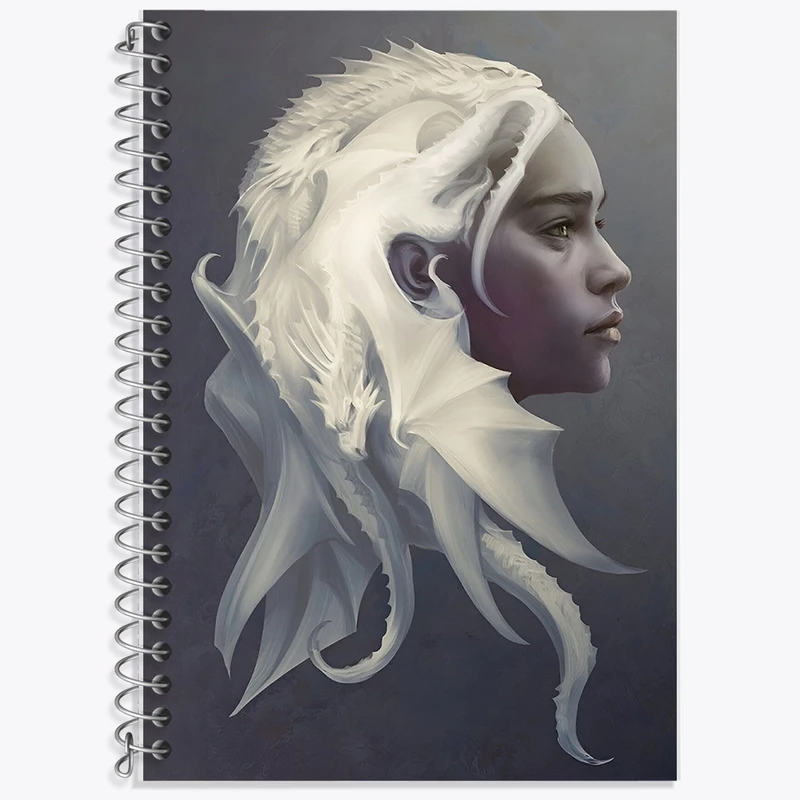 دفتر زبان 50 برگ خندالو مدل سه خط طرح بازی تاج و تخت (Game Of Thrones) کد F10159