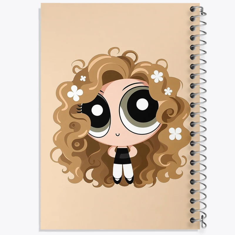 دفتر طراحی 50 برگ خندالو طرح دختران نیرومند (The Powerpuff Girls) کد N2109