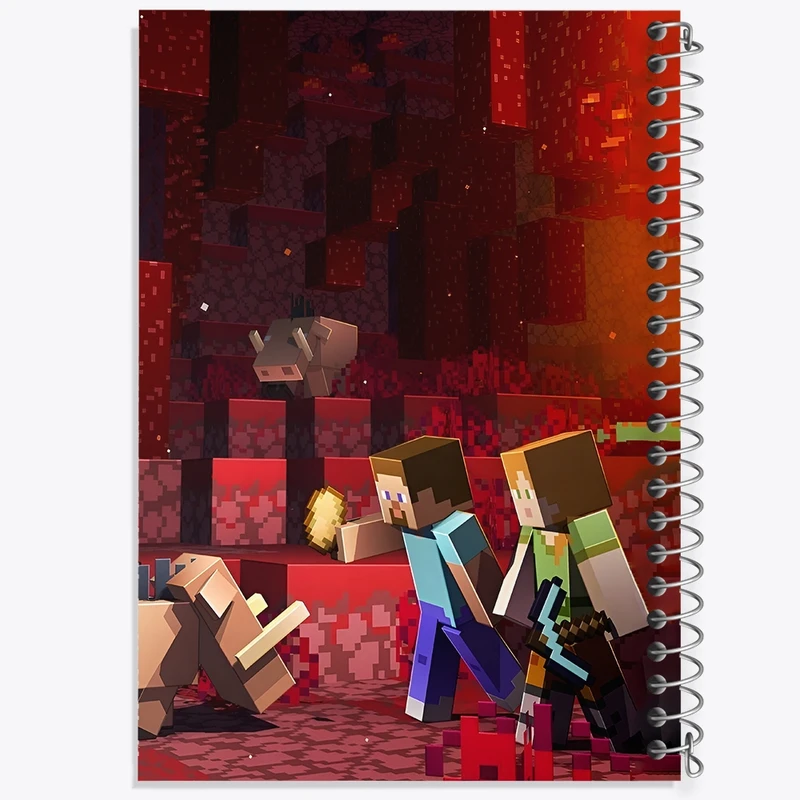 دفتر شطرنجی 50 برگ خندالو طرح ماینکرافت (Minecraft) کد F3509