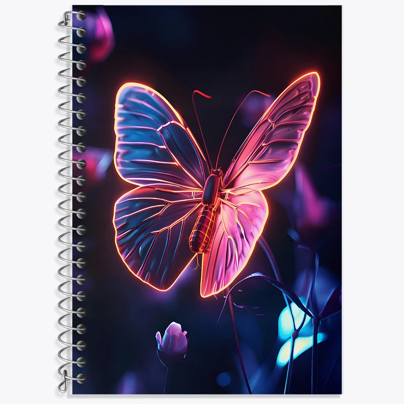 دفتر زبان دوخط 50 برگ خندالو طرح پروانه کد F9506