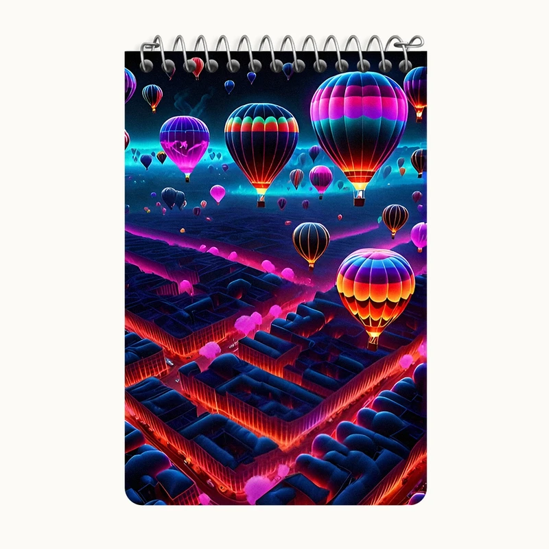 دفتر یادداشت 50 برگ خندالو طرح بالن ها کد F7273