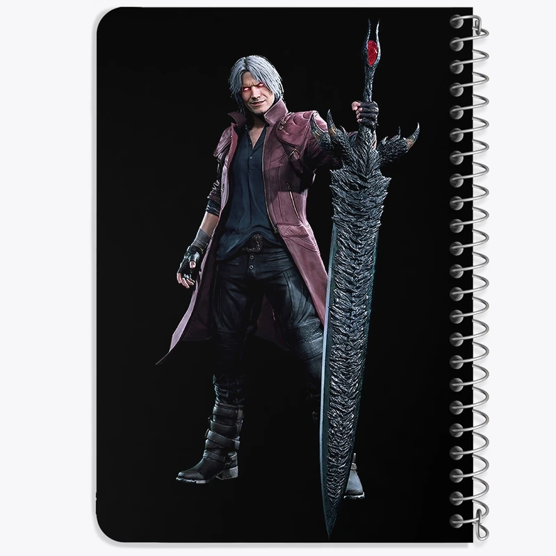 دفتر یادداشت 50 برگ خندالو طرح بازی دویل می کرای Devil May Cry کد 30232