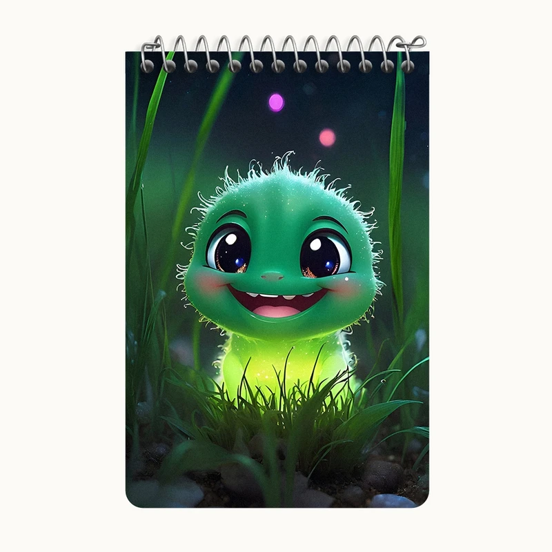 دفتر یادداشت 50 برگ خندالو طرح هیولای کیوت کد F7835