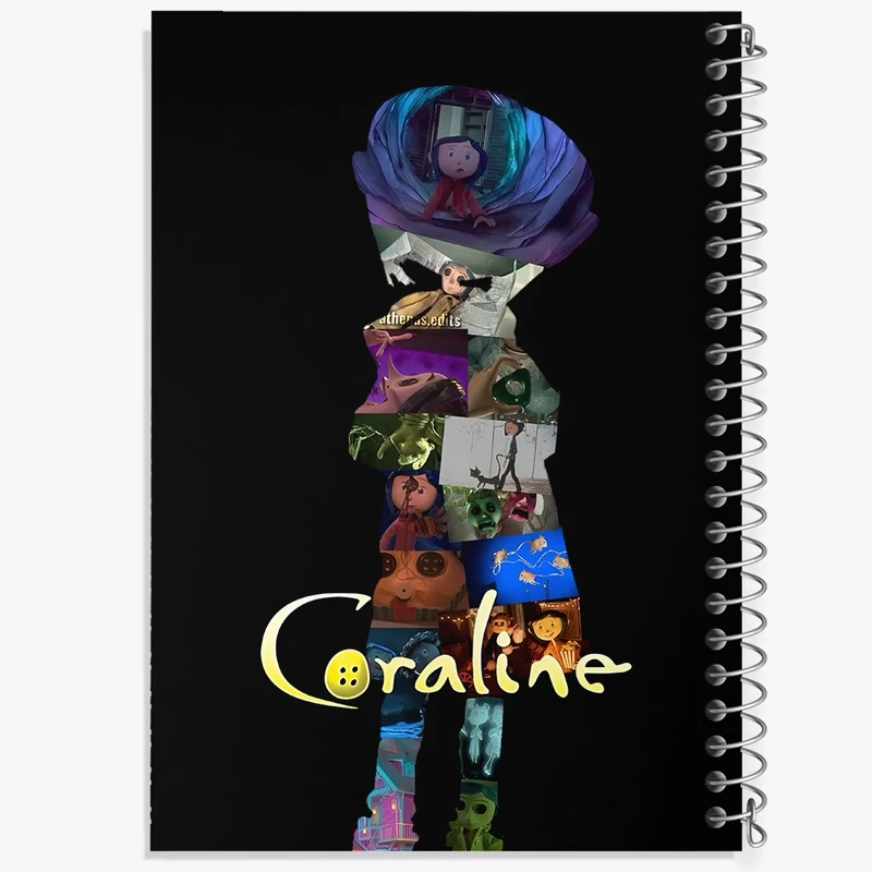 دفتر طراحی 50 برگ خندالو طرح کورالاین (Coraline) کد N4503