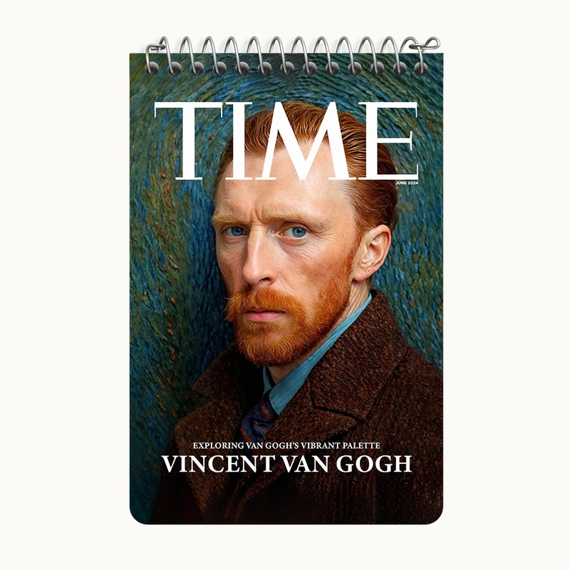 دفتر یادداشت 50 برگ خندالو طرح ونسان ونگوگ کد F14184