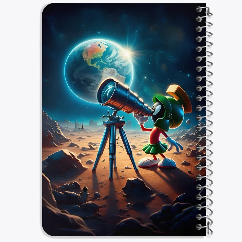 دفتر یادداشت 50 برگ خندالو طرح ماروین مریخی (Marvin the Martian) کد F11750