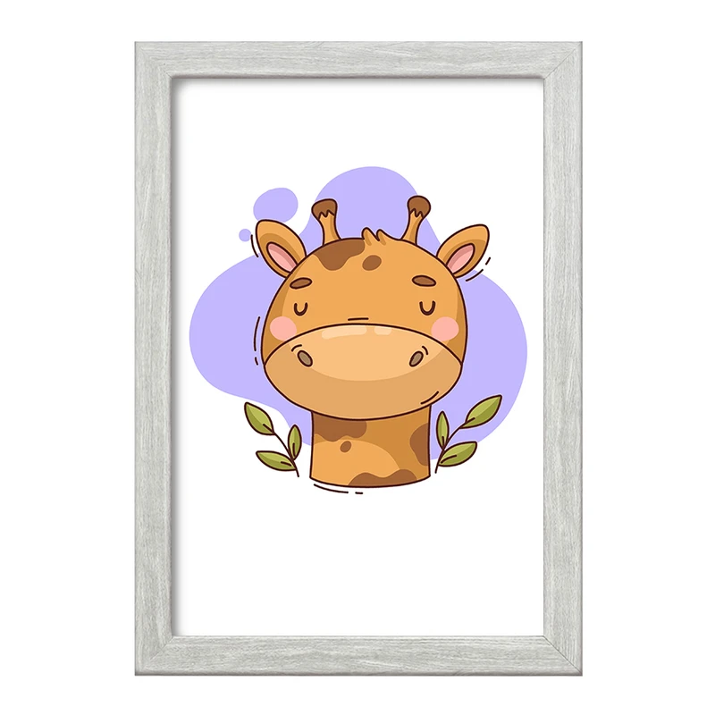 تابلو خندالو طرح زرافه حیوانات بامزه کد 37167