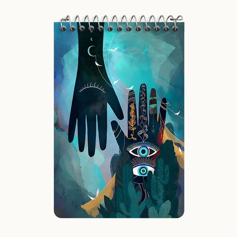 دفتر یادداشت 50 برگ خندالو طرح چشم نظر کد F14124