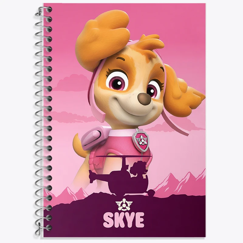 دفتر زبان 50 برگ خندالو مدل دو خط طرح اسکای سگ های نگهبان کد F11014