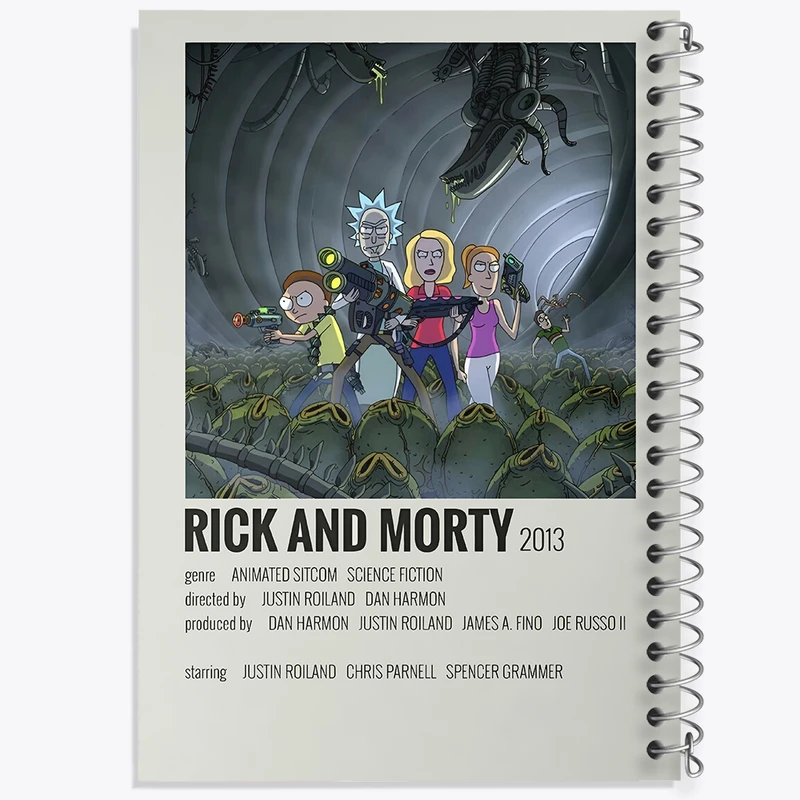 دفتر شطرنجی 50 برگ خندالو طرح ریک و مورتی (Rick and Morty) کد F13108