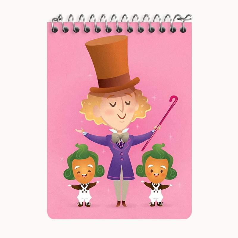 دفتر یادداشت 50 برگ خندالو طرح ویلی وانکا (Willy Wonka) کد N6370