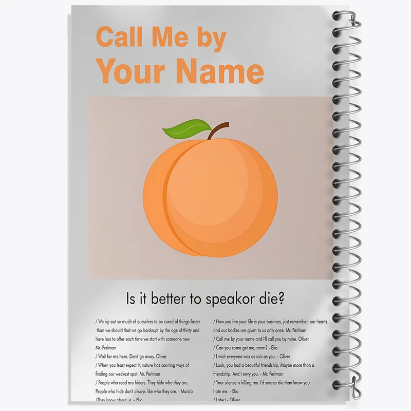 دفتر مشق 50 برگ خندالو طرح من را با نامت صدا کن (Call Me by Your Name) کد F13832