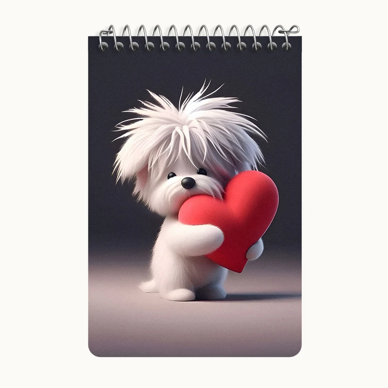 دفتر یادداشت 50 برگ خندالو طرح سگ بامزه کد F11583