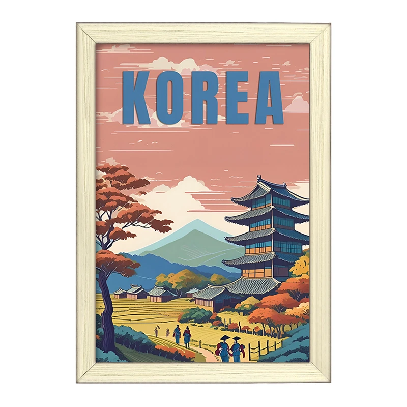 تابلو خندالو طرح کره (Korea) کد F6304