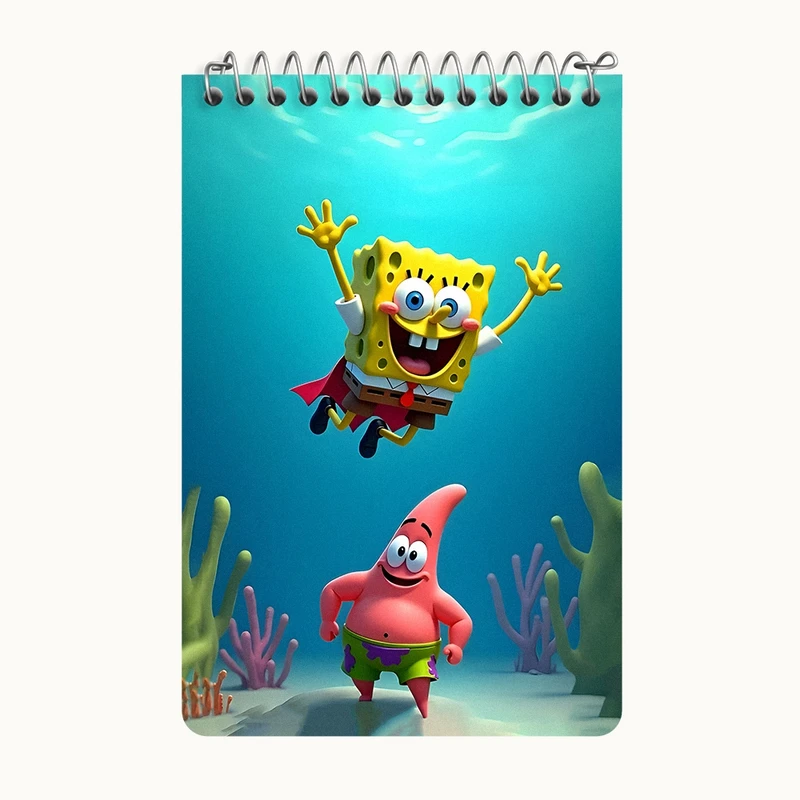 دفتر یادداشت 50 برگ خندالو طرح باب اسفنجی کد F11716