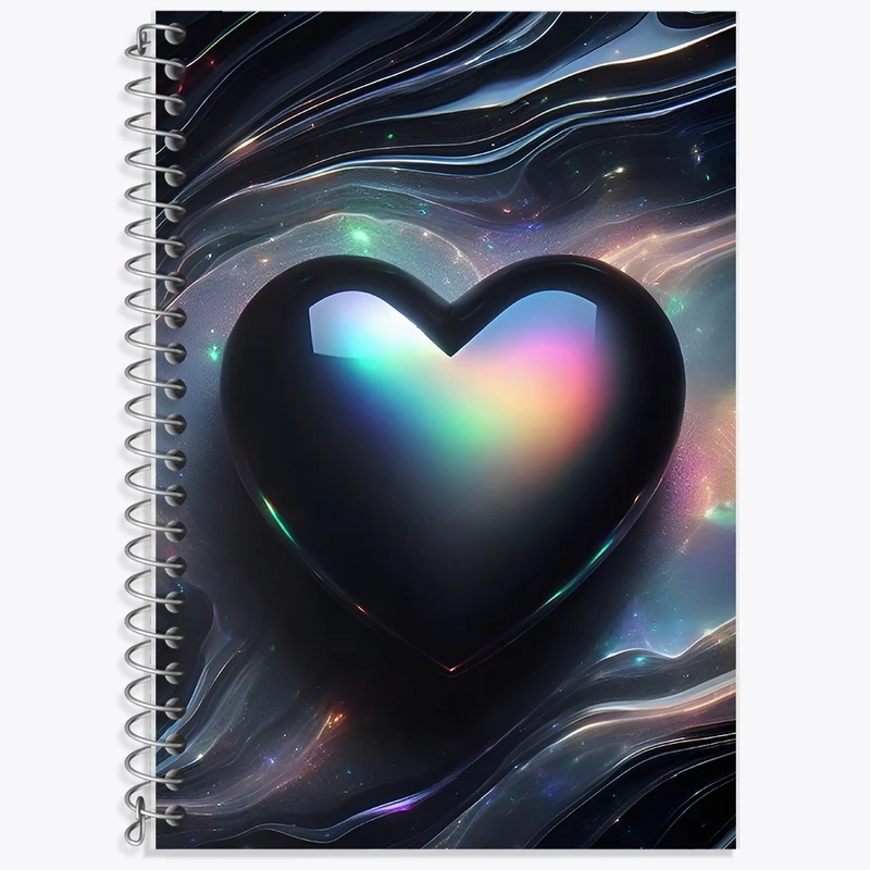 دفتر زبان 50 برگ خندالو مدل سه خط طرح قلب کد F9912