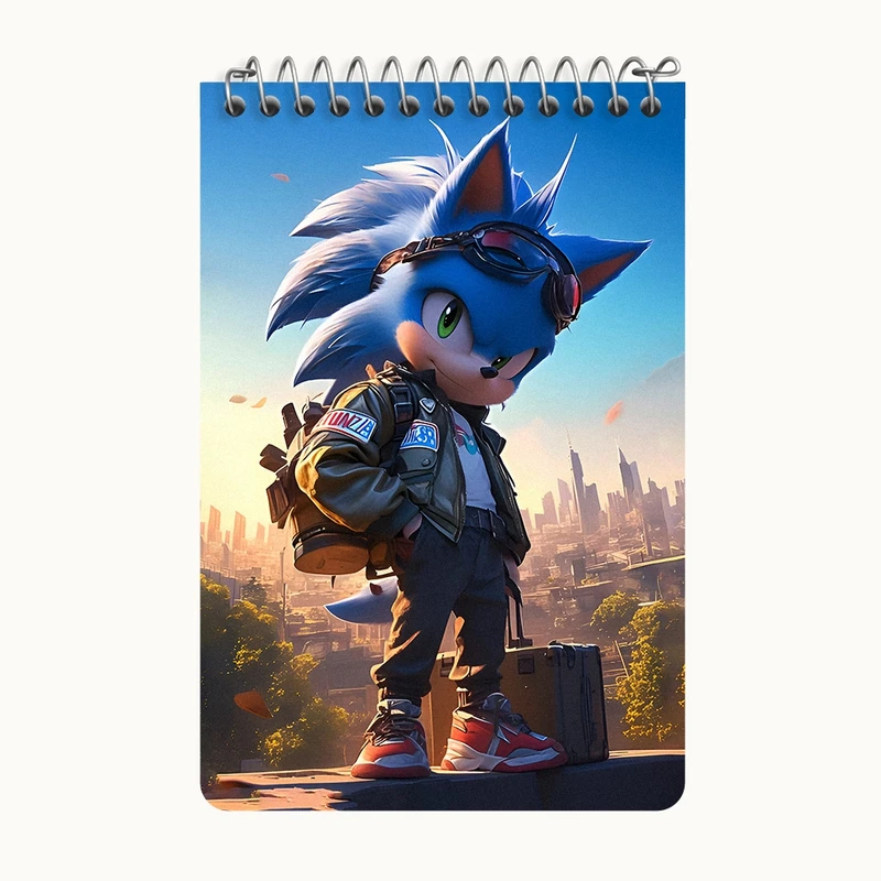 دفتر یادداشت 50 برگ خندالو طرح سونیک (Sonic) کد F7177