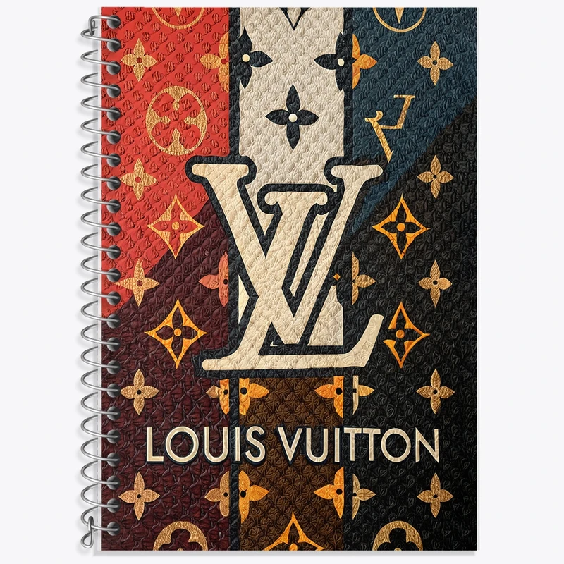 دفتر زبان 50 برگ خندالو مدل سه خط طرح لویی ویتون (Louis Vuitton) کد F10650