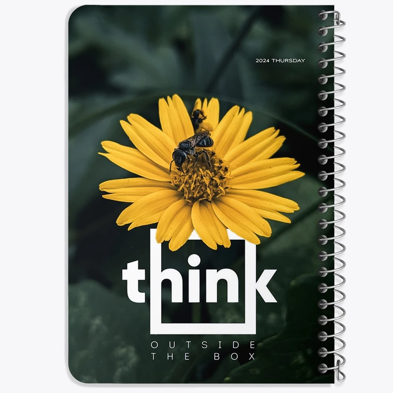 دفتر یادداشت 50 برگ خندالو طرح Think Outside The Box کد F13650