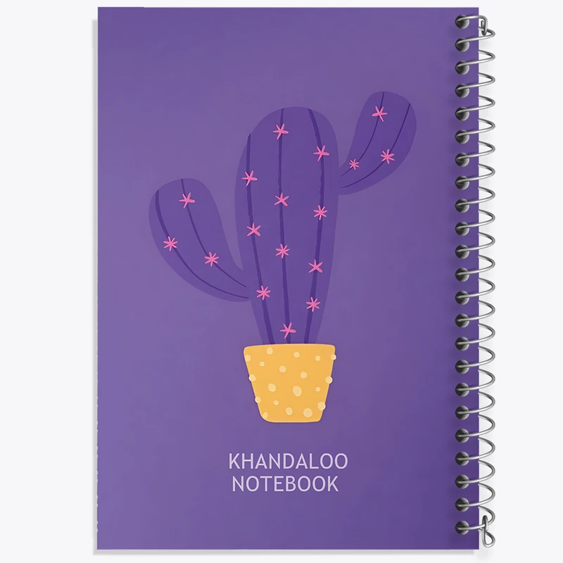 دفتر مشق 100 برگ خندالو طرح کاکتوس کد N6416