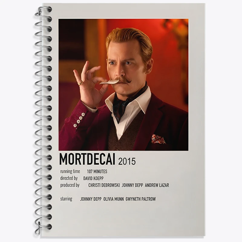 دفتر زبان دوخط 50 برگ خندالو طرح موردکای (Mortdecai) کد F13079