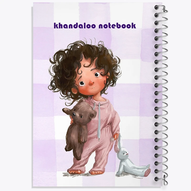 دفتر شطرنجی 50 برگ خندالو طرح دخترانه کد N6164