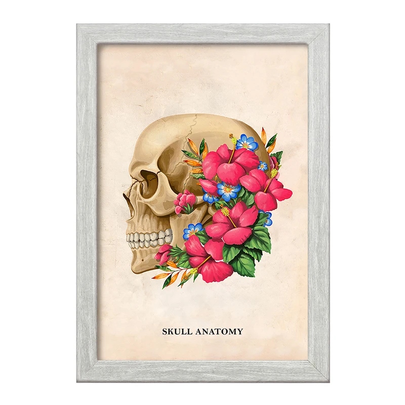 تابلو خندالو طرح آناتومی جمجمه (Skull Anatomy) کد F14002