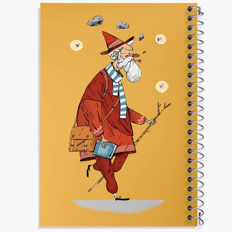 دفتر مشق 50 برگ خندالو طرح پیرمرد کد N6161