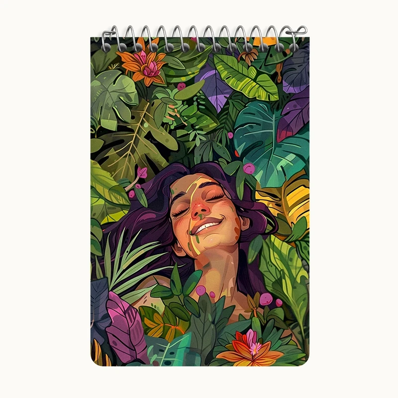 دفتر یادداشت 50 برگ خندالو طرح دختر شاد کد F6023