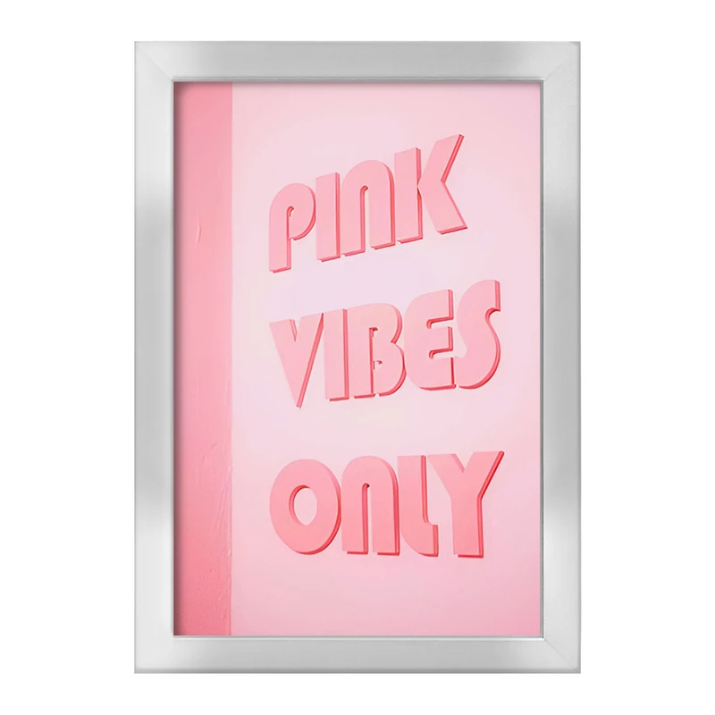 تابلو خندالو طرح Pink Vibes Only کد F3848