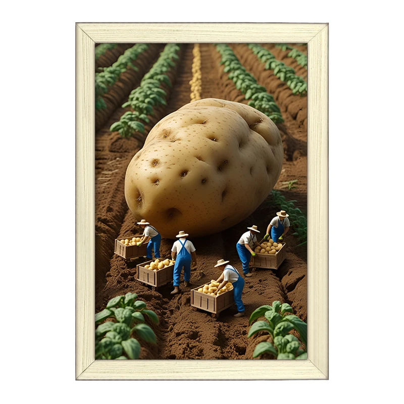 تابلو خندالو طرح مزرعه سیب زمینی کد F12604