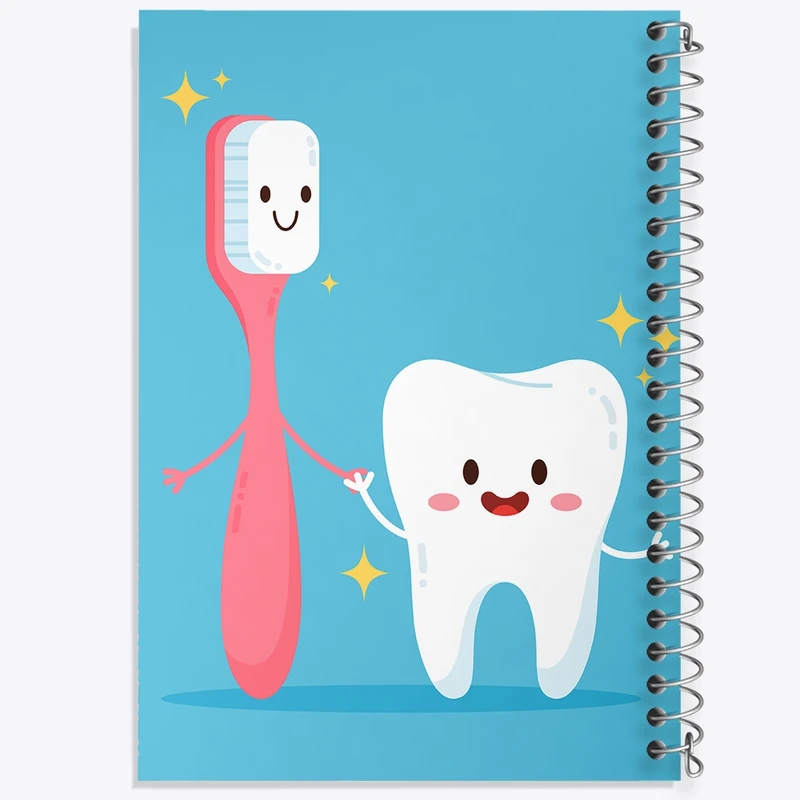 دفتر طراحی 50 برگ خندالو طرح دندان و دندان پزشکی کودکانه کد 36751
