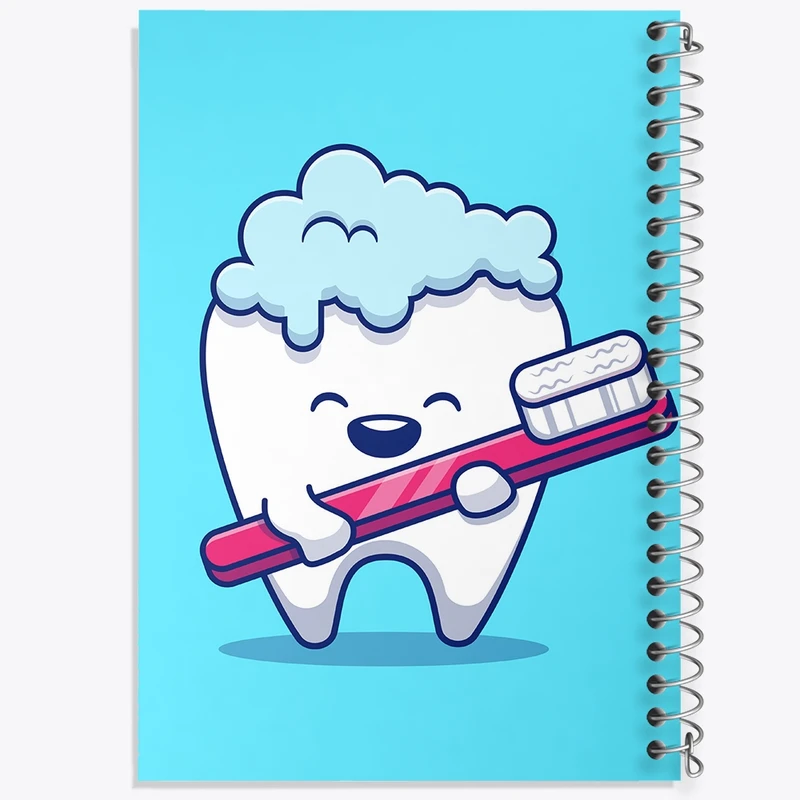 دفتر طراحی 50 برگ خندالو طرح دندان و دندان پزشکی کودکانه کد 36754