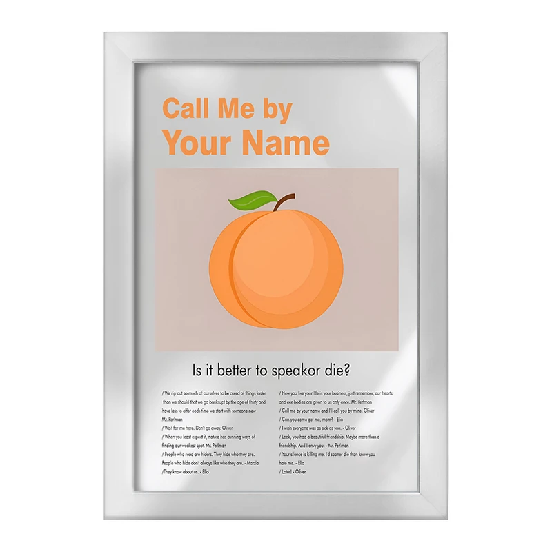 تابلو خندالو طرح من را با نامت صدا کن (Call Me by Your Name) کد F13832