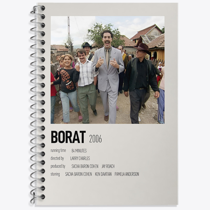 دفتر لغت 50 برگ خندالو طرح بورات (Borat) کد F13394