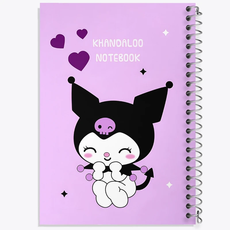 دفتر ژورنال نویسی 50 برگ خندالو مدل نقطه ای طرح کرومی (Kuromi) کد N9076