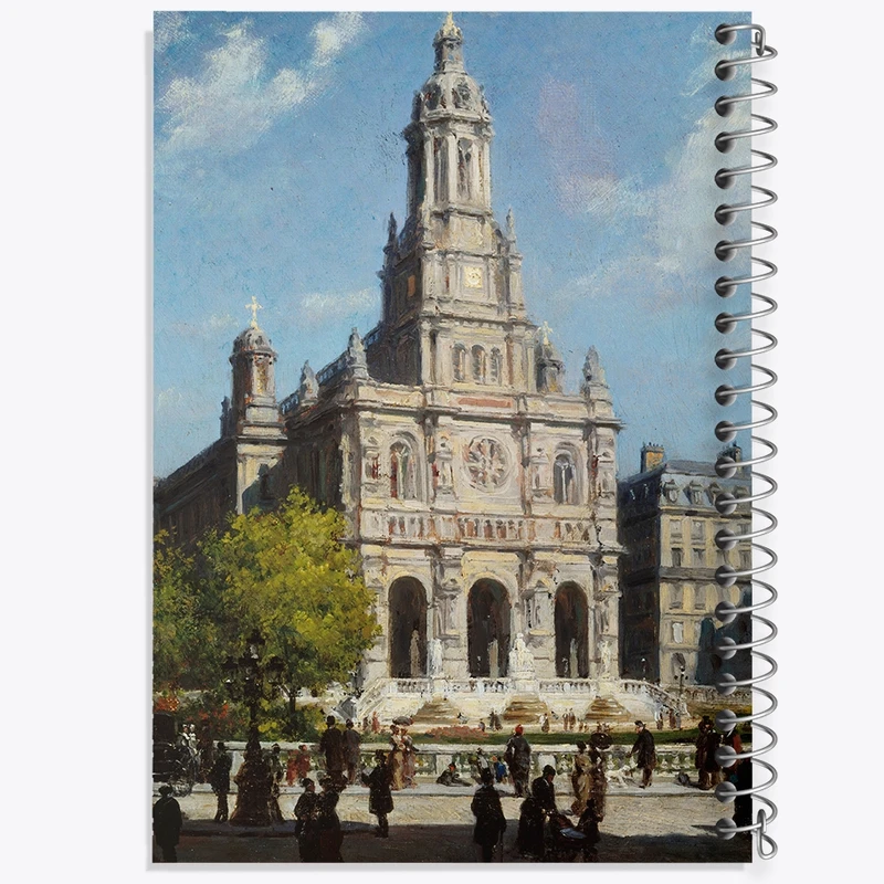 دفتر شطرنجی 50 برگ خندالو طرح نقاشی کلیسای ترینیتی اثر لویی بیرود کد F12297