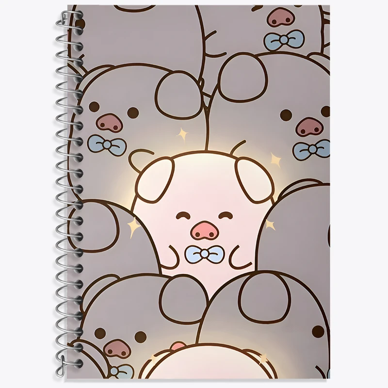 دفتر زبان دوخط 50 برگ خندالو طرح خوک بامزه کد N7173