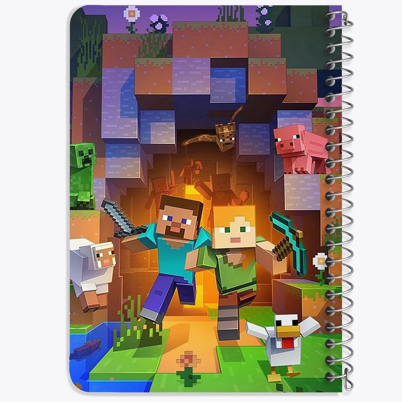دفتر یادداشت 50 برگ خندالو طرح بازی ماینکرافت Minecraft  کد 23259