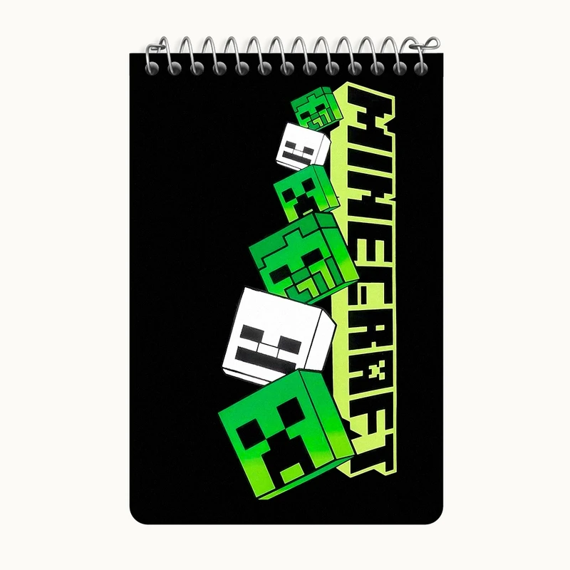 دفتر یادداشت 50 برگ خندالو طرح ماینکرافت (Minecraft) کد F14382