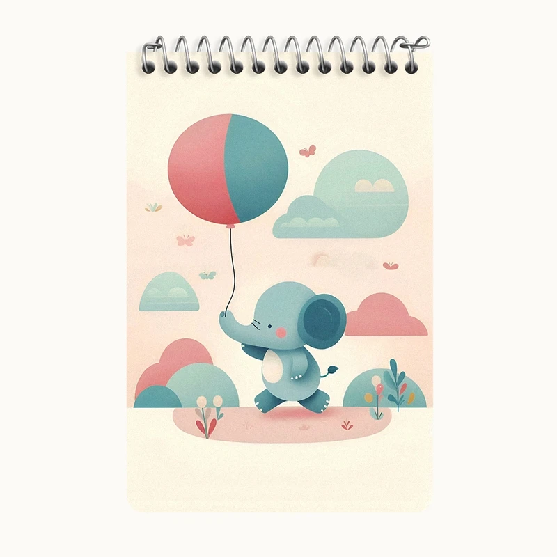 دفتر یادداشت 50 برگ خندالو طرح فیل بامزه کد F8342