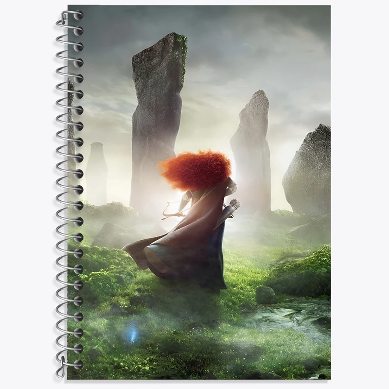 دفتر زبان 50 برگ خندالو مدل دو خط طرح دلیر (Brave) کد N6337