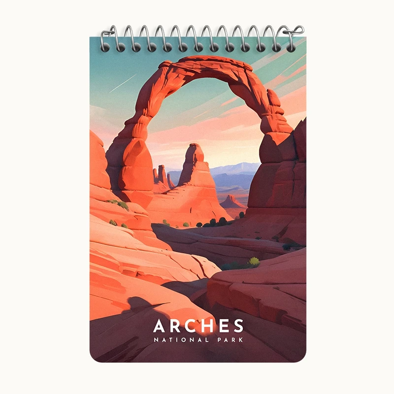دفتر یادداشت 50 برگ خندالو طرح پارک ملی آرچز (Arches National Park) کد F12897